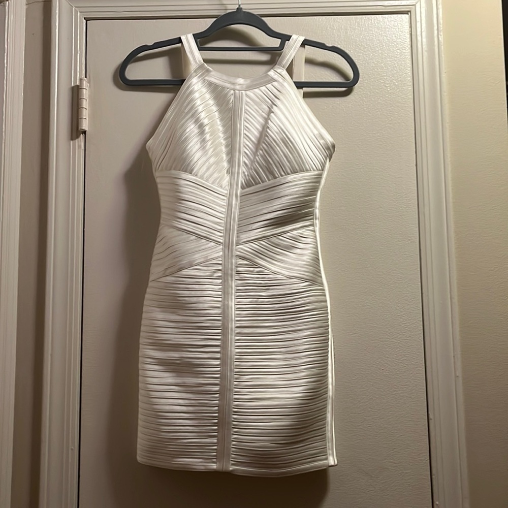 BCBGmaxazria white halter dress